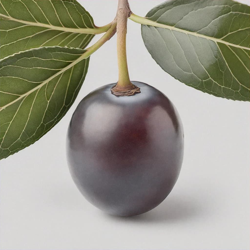 Prunus lusitanica (Portugal Laurel) - fresh fruit image for easy identification