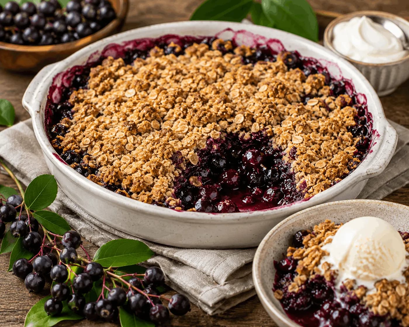 Salal Berry Oat Crumble